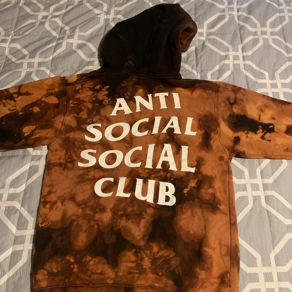 Custom Dyed Anti Social Social Club Hoodie - Picture 2 of 2